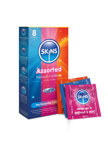 Skins (UK) Condoms Assorted - 8 Pack